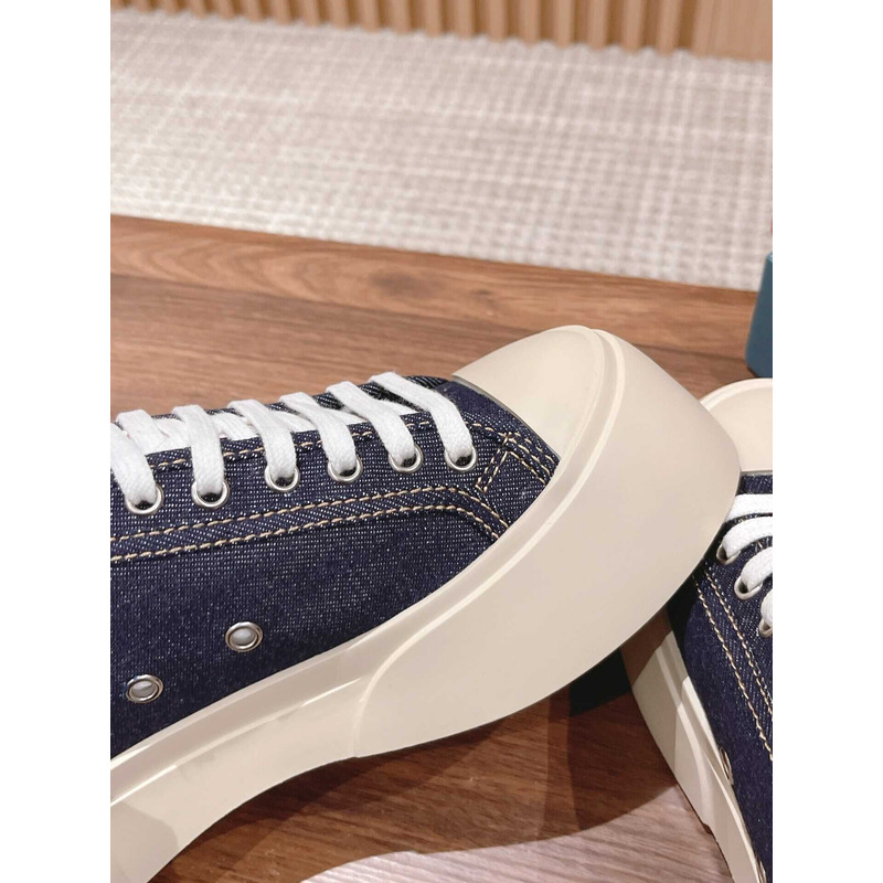 Marni Pablo Canvas Low-top Sneakers Denim Blue