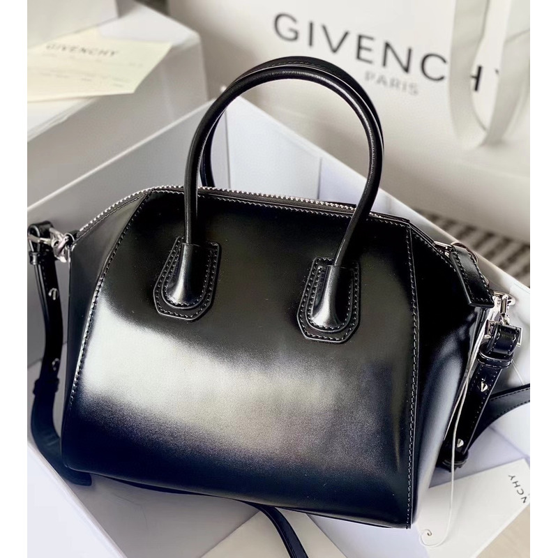 Givenchy Antigona Tote Glazed Mini Silver Metal Black