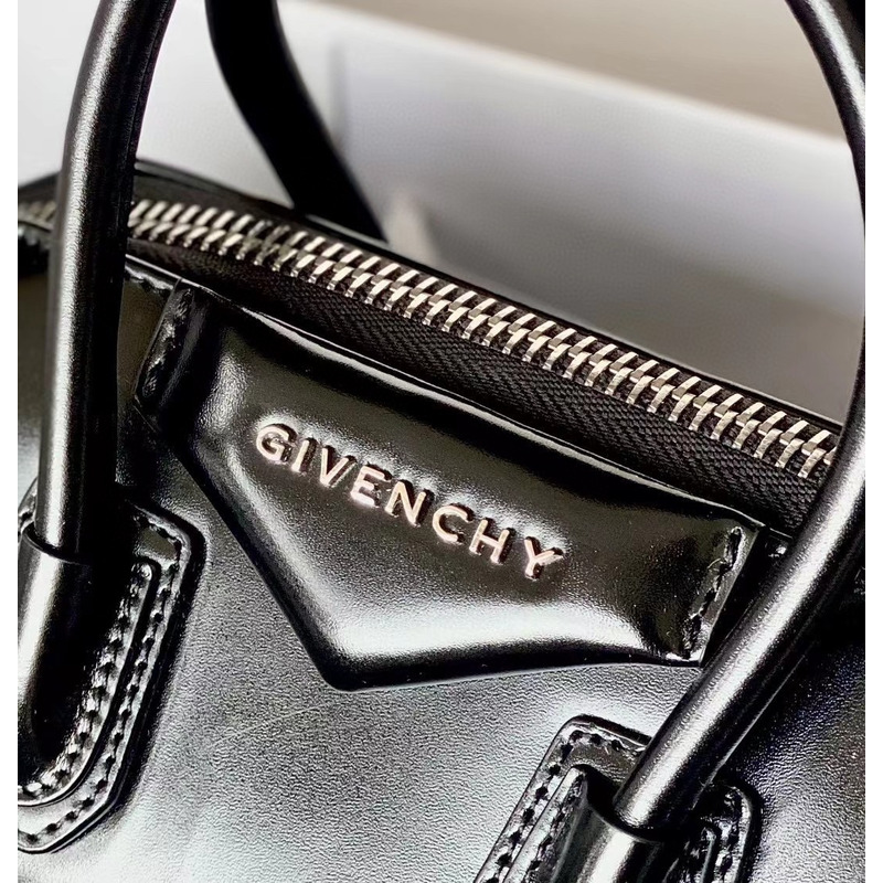 Givenchy Antigona Tote Glazed Mini Silver Metal Black