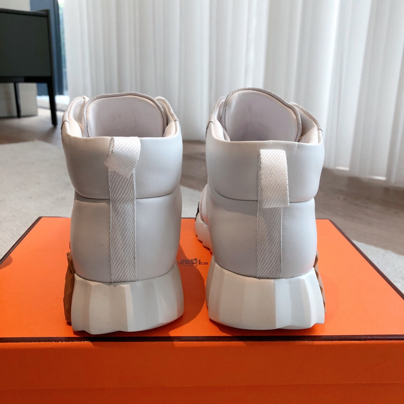 H**mes bouncing high-top sneakers grey