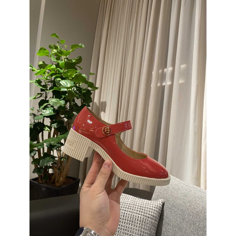 D*or pumps leather red