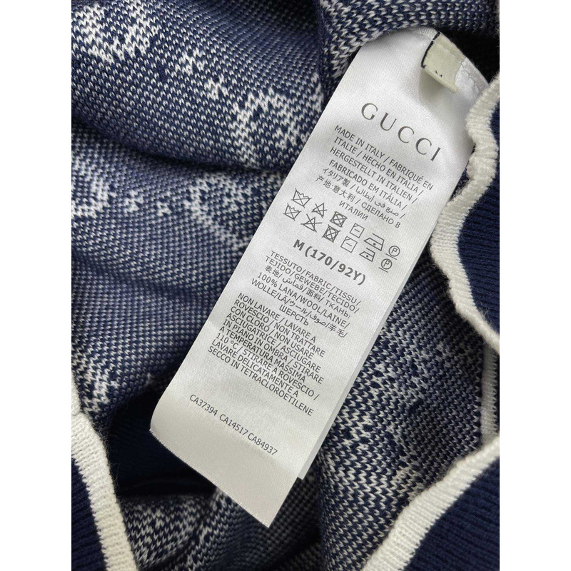G*u*i gg cotton jacquard dress blue