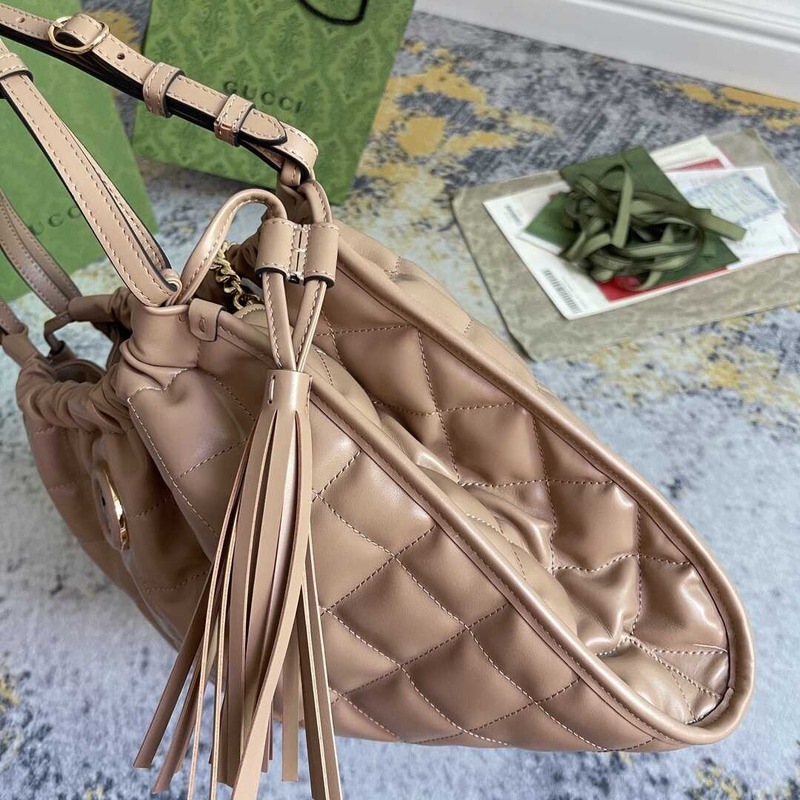 G*u*i deco medium tote bag beige