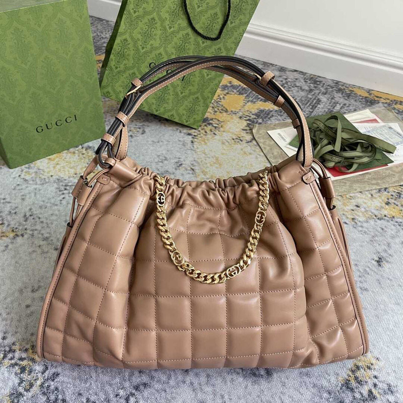G*u*i deco medium tote bag beige