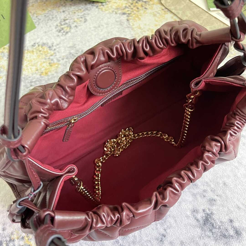 G*u*i deco medium tote bag burgundy