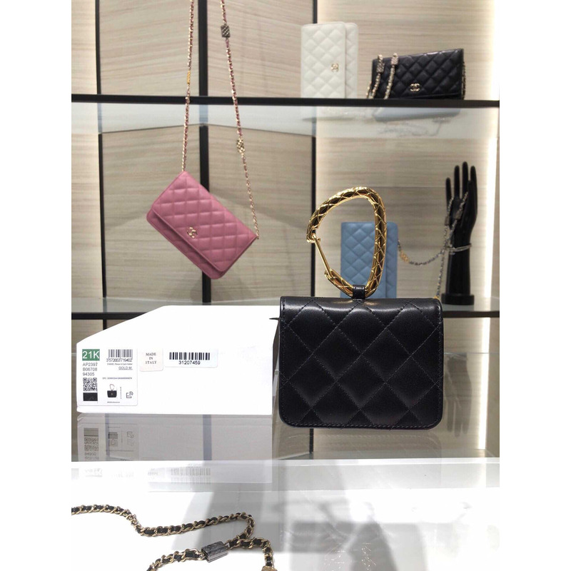 Ch*el jewel hook card holder black