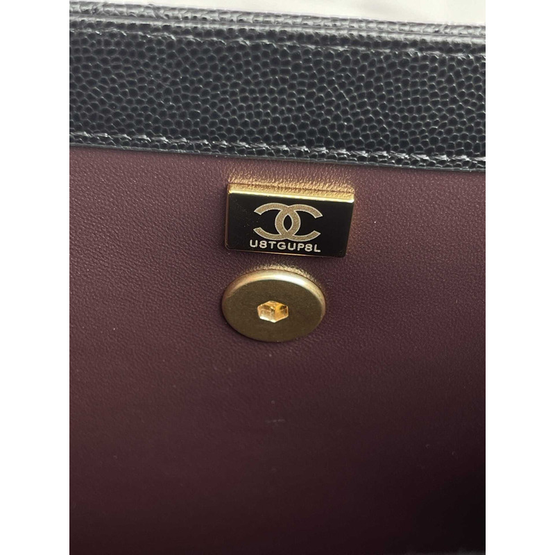 Ch*el 23a mini bag calfskin black