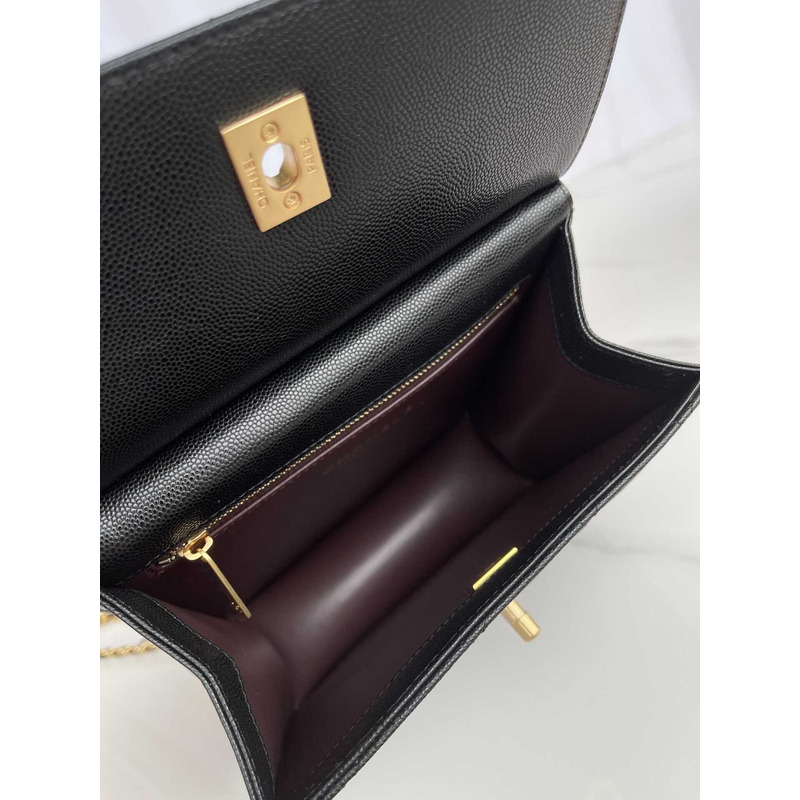 Ch*el 23a mini bag calfskin black