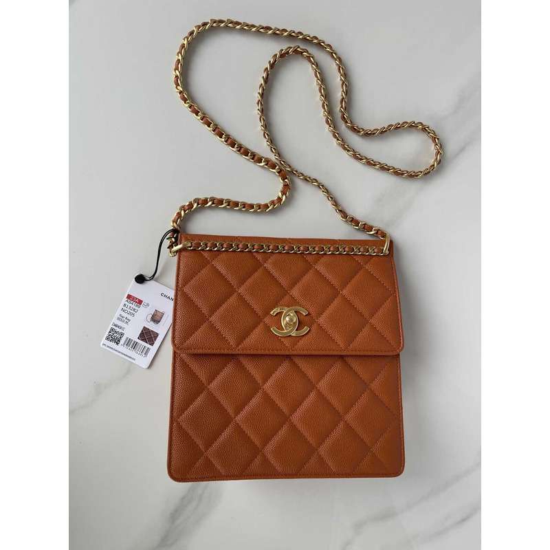 Ch*el 23a mini bag calfskin brown