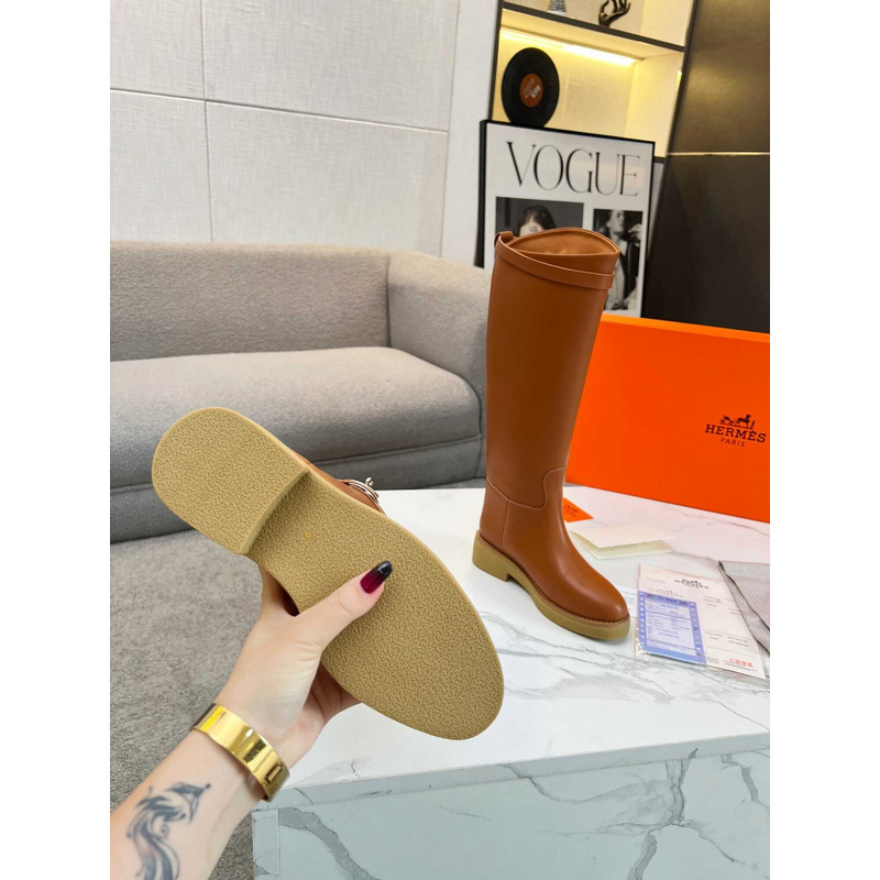 H**mes  faustine boot brown