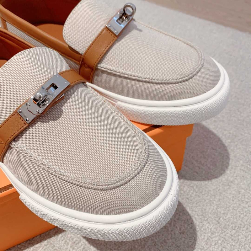H**mes game easy sneakers beige