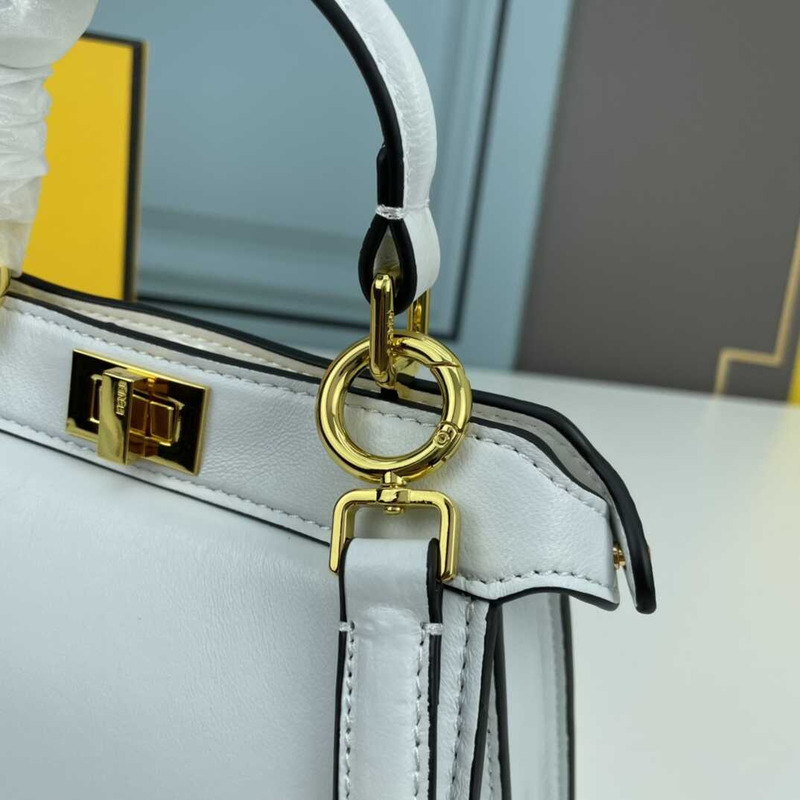 F**di peekaboo mini bag leather pouch light blue