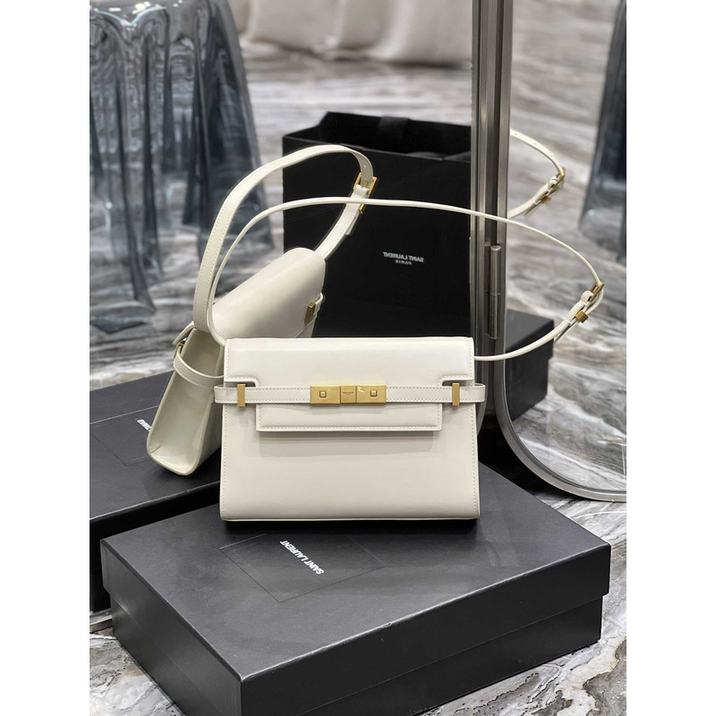 Saint Laurent Manhattan Shoulder Bag White