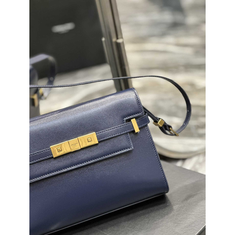 Saint Laurent Manhattan Shoulder Bag Blue