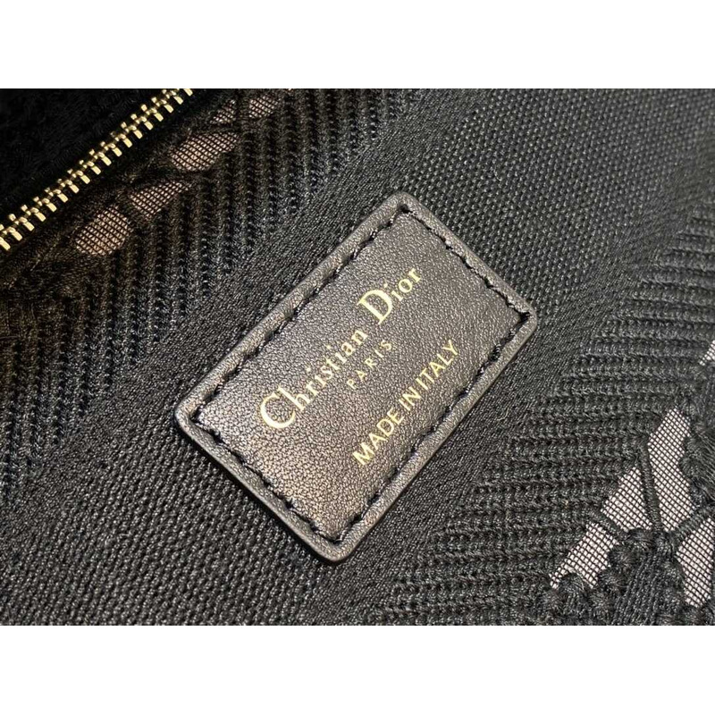 D*or  medium lady d-lite bag embroidery black