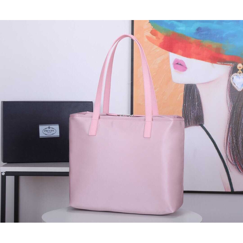 Pra*a recycled nylon tote bag pink