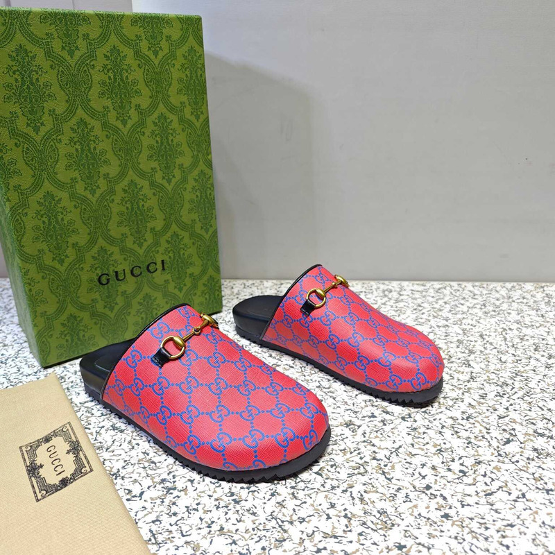 g*u*i gg S*p*e horesbit slippers red