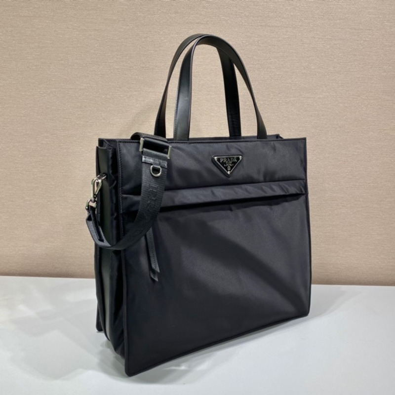 Pra*a re-nylon regenerated nylon tote bag black
