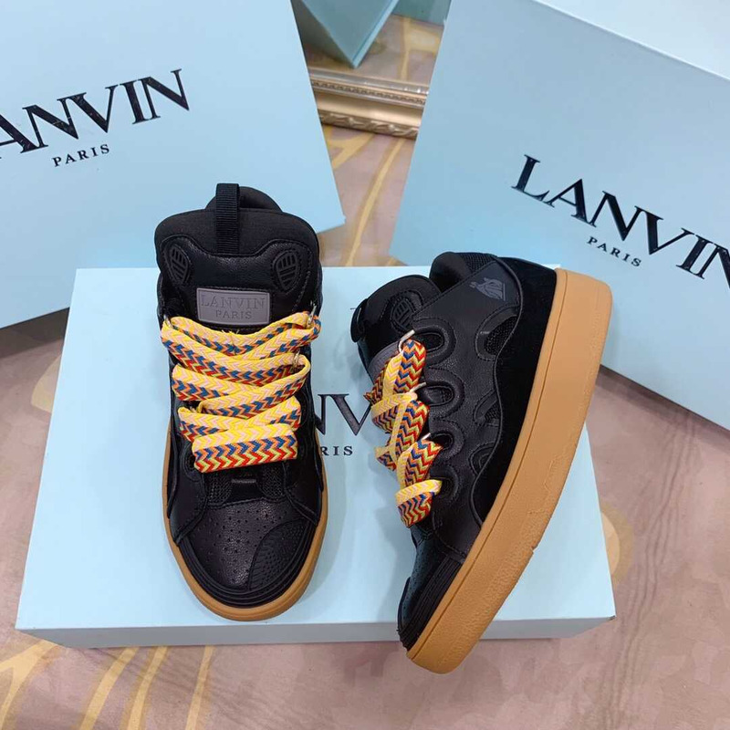 Lanvin Pre-owned Leather Curb Black And Yellow