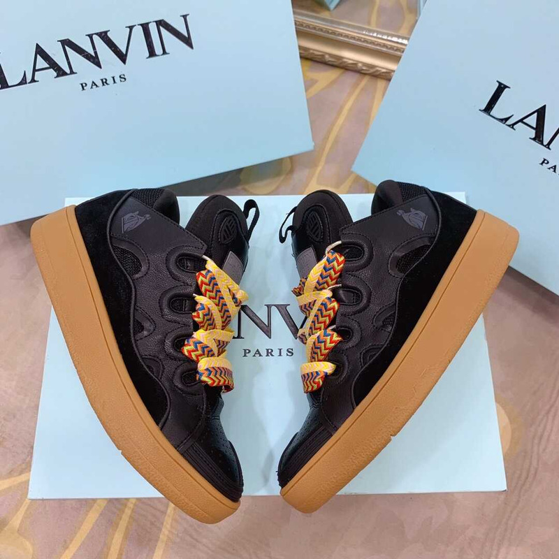 Lanvin Pre-owned Leather Curb Black And Yellow