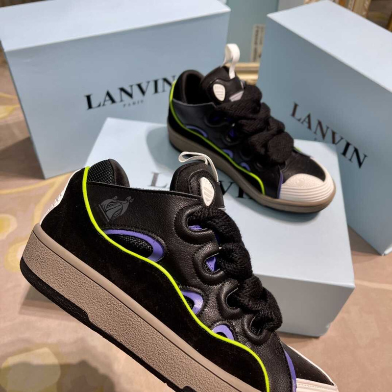 Lanvin Pre-owned Leather Curb Black