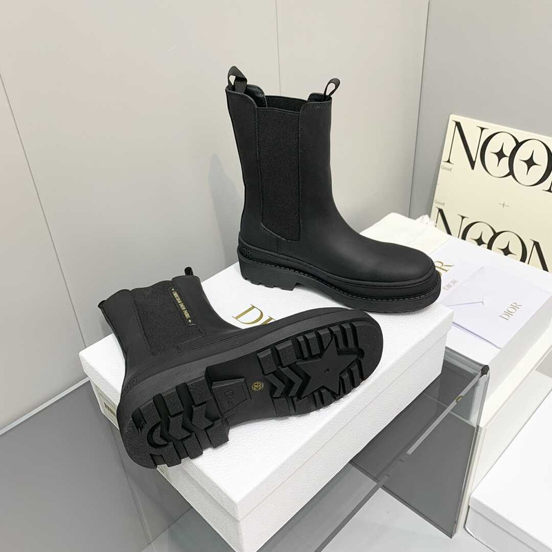 D*or trial ankle boots black cowhide