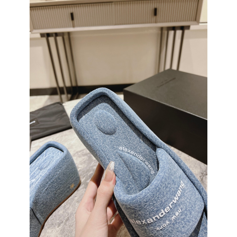 Alexander Wang Platform Sandals Denim Blue