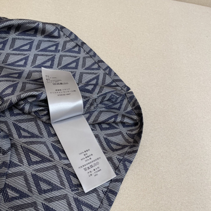 d*or cd Di*m*nd short-sleeved shirt black silk twill