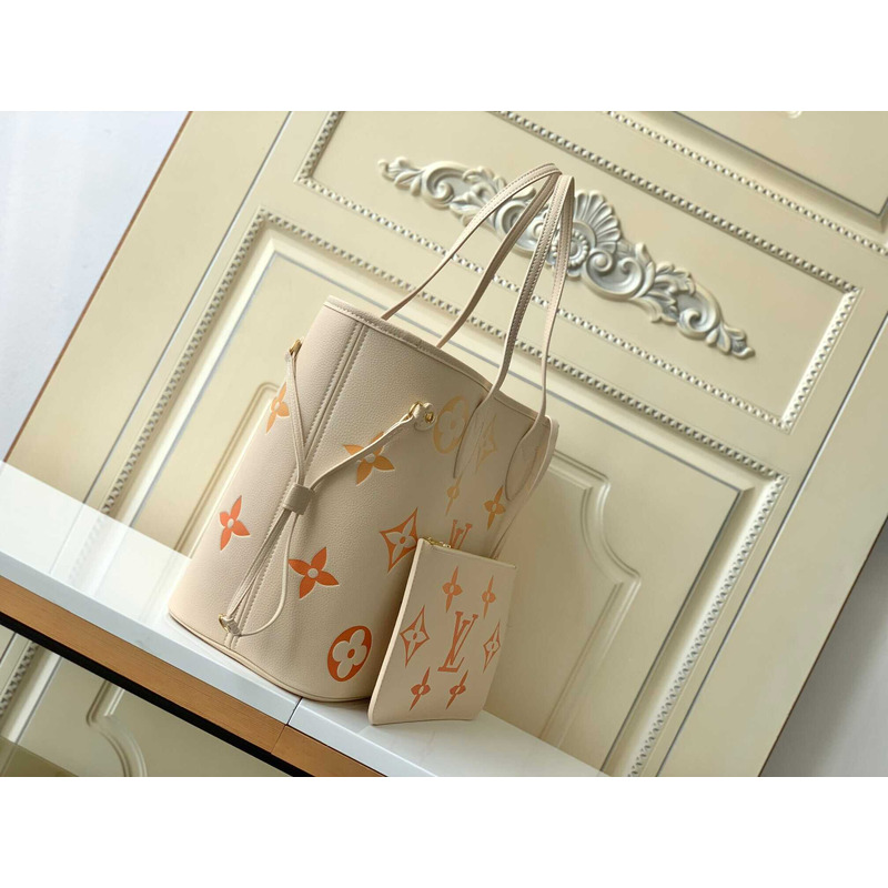 l**is V*t*n neverfull mm monogram empreinte leather cream