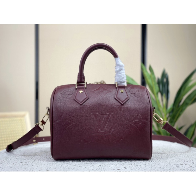 l**is V*t*n  speedy  bandoulière 25 handbag wine red