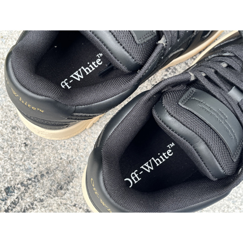 Off White Out Of Office Leather Sneaker Black