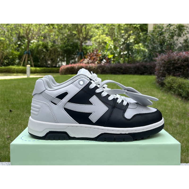 Off White Out Of Office Calfskin Sneakers White And Black