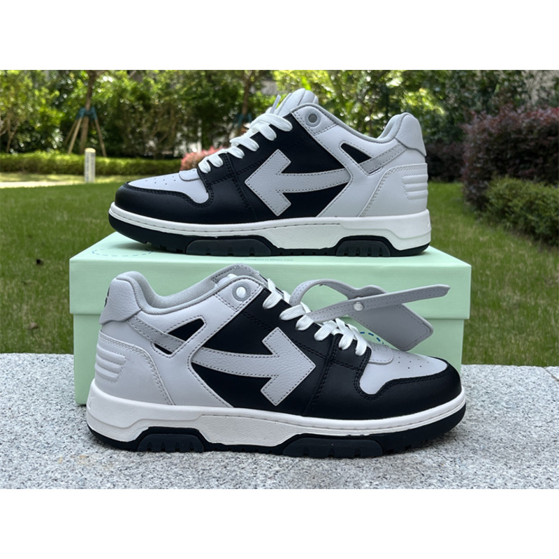 Off White Out Of Office Calfskin Sneakers White And Black