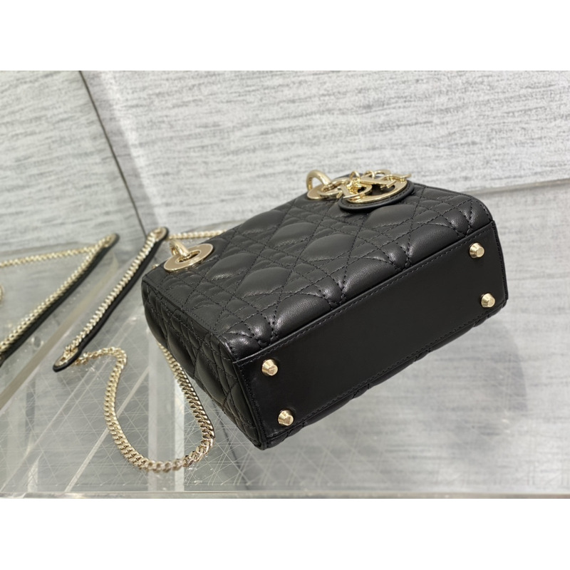 D*or mini lady D*or bag lambskin black