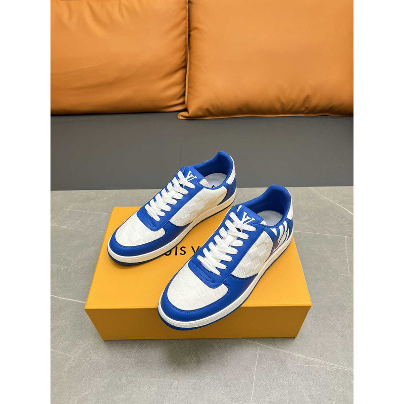 l**is V*t*n rivoli sneakers calfskin white and blue