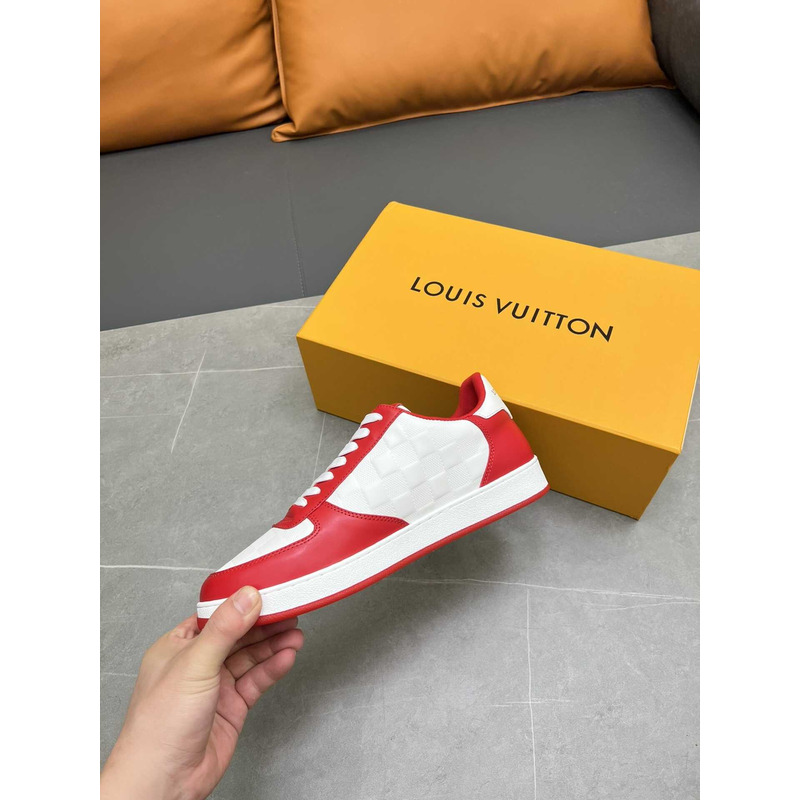 l**is V*t*n rivoli sneakers calfskin white and red