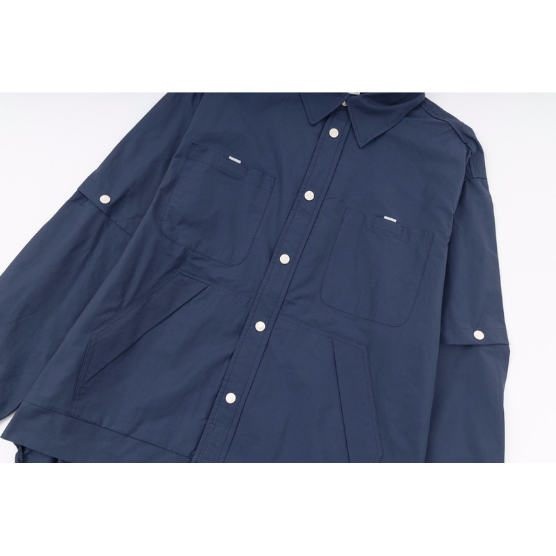G*u*i embroidered logo shirt dark blue