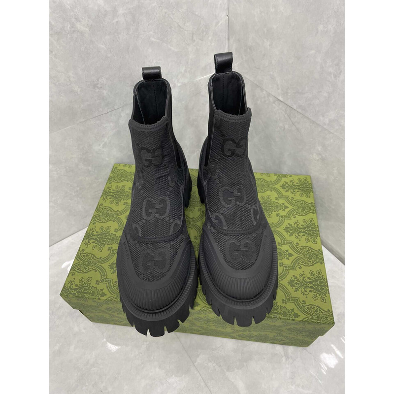 G*u*i gg canvas ankle boot black