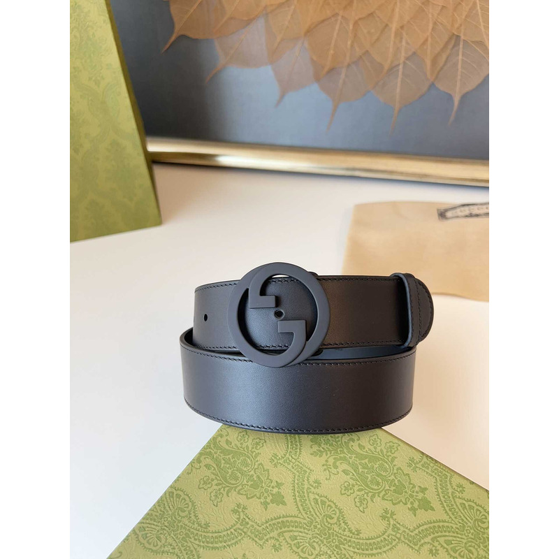 G*u*i blondie belt black buckle 4cm black