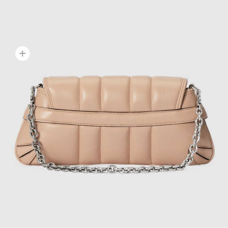 G*u*i horsebit chian small shoulder bag rose beige