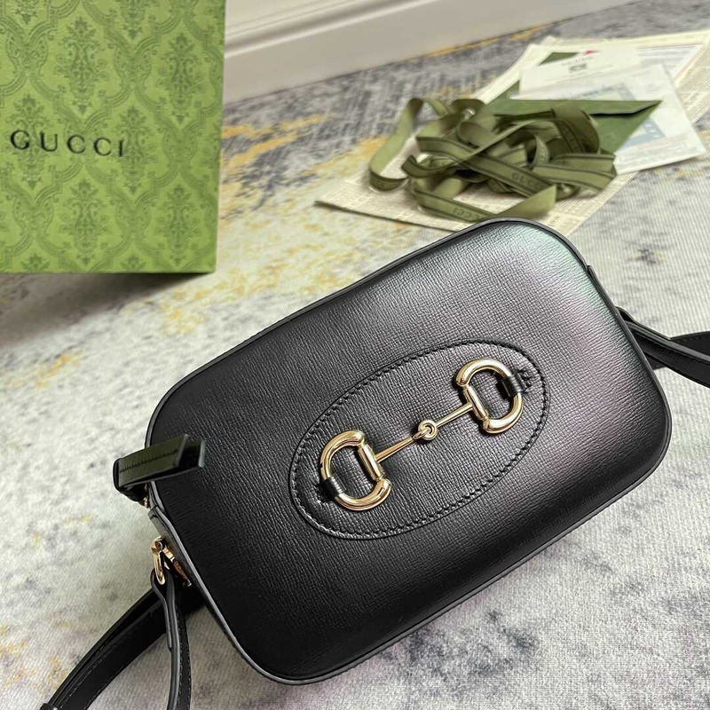 G*u*i horsebit 1955 small shoulder bag black