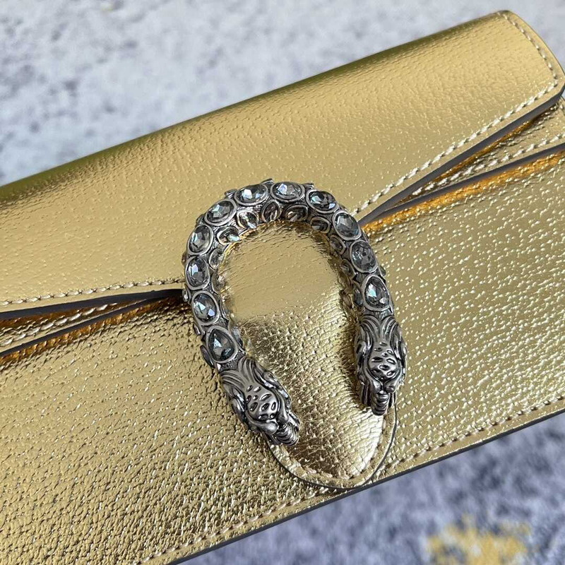 g*u*i dionysus gg S*per mini bag gold