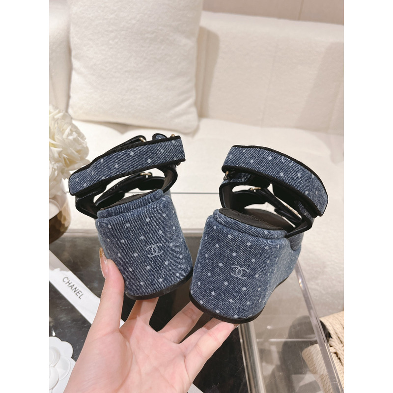 Ch*el dad sandals cloth sandal dark blue