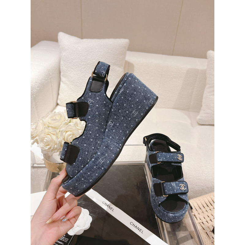 Ch*el dad sandals cloth sandal dark blue