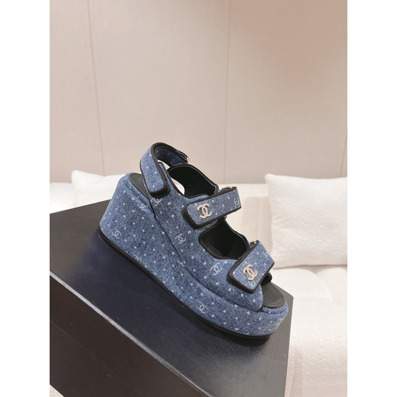 Ch*el dad sandals cloth sandal dark blue