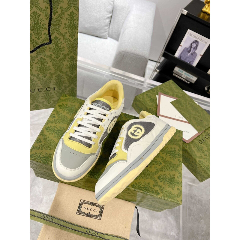 G*u*i mac80 sneakers off white gray and yellow