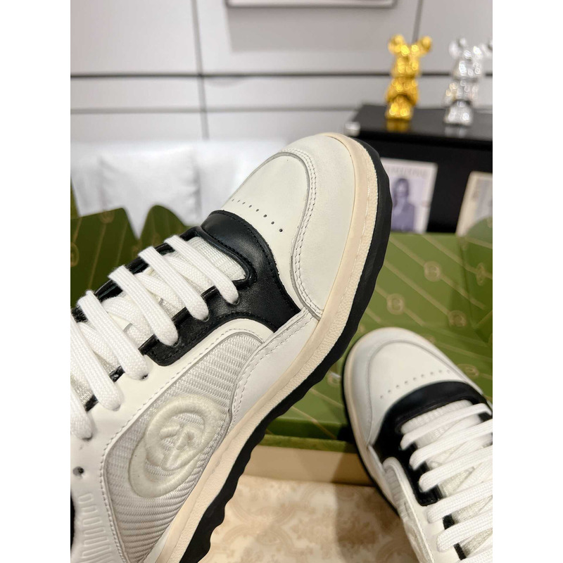 G*u*i mac80 sneakers off white and black fabric insert
