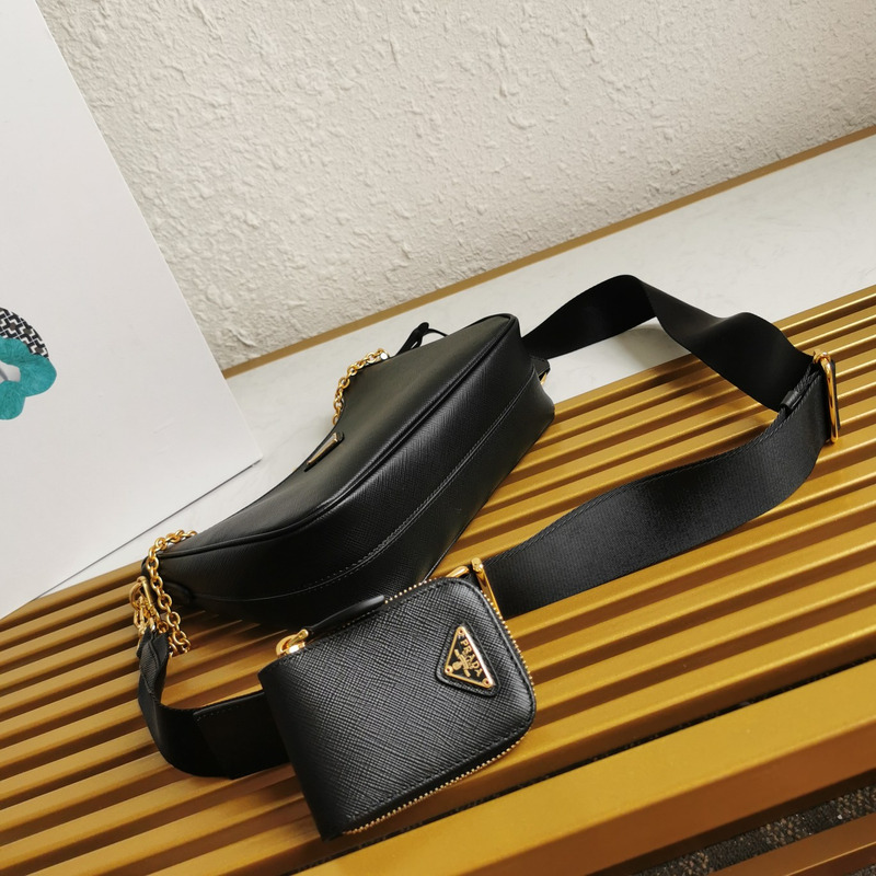 Pra*a Pra*a saffiano leather re-edition 2005 black bag