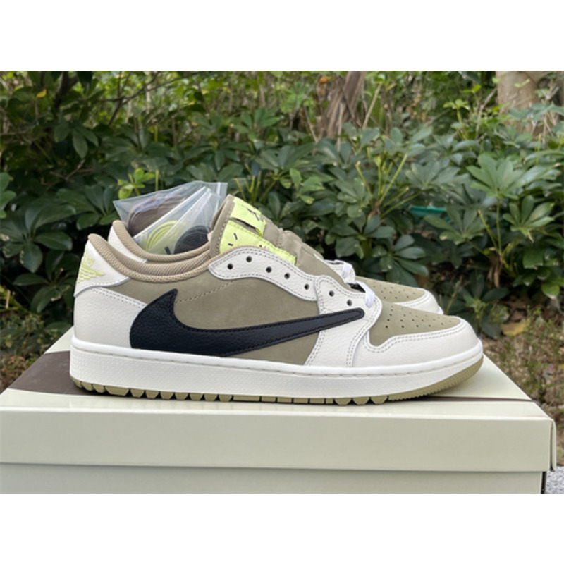 Jordan 1 Retro Low Golf Travis Scott Neutral Olive