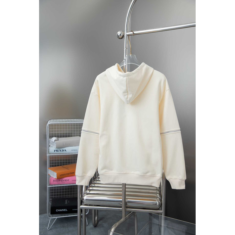G*u*i logo print cotton hoodie white